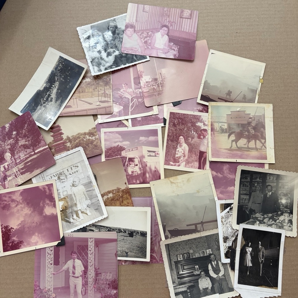 Vintage Mid-Century Snapshot Photo Lot Western Cowboy Travel Family Ephemera 50s